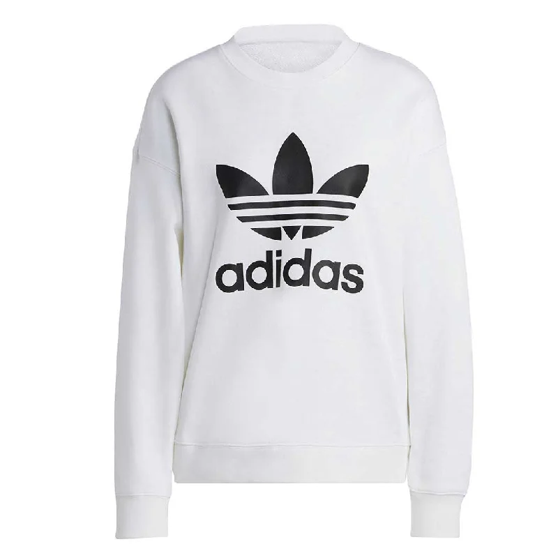 sweatshirts silky white -adidas - Women's Trefoil Crew Sweatshirt (IB7428)