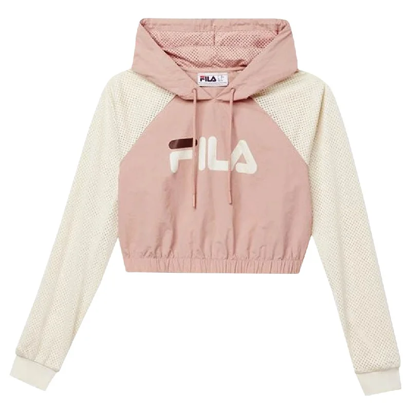 hoodie casual beige -FILA - Women's Isha Crop Hoodie (LW037715 685)