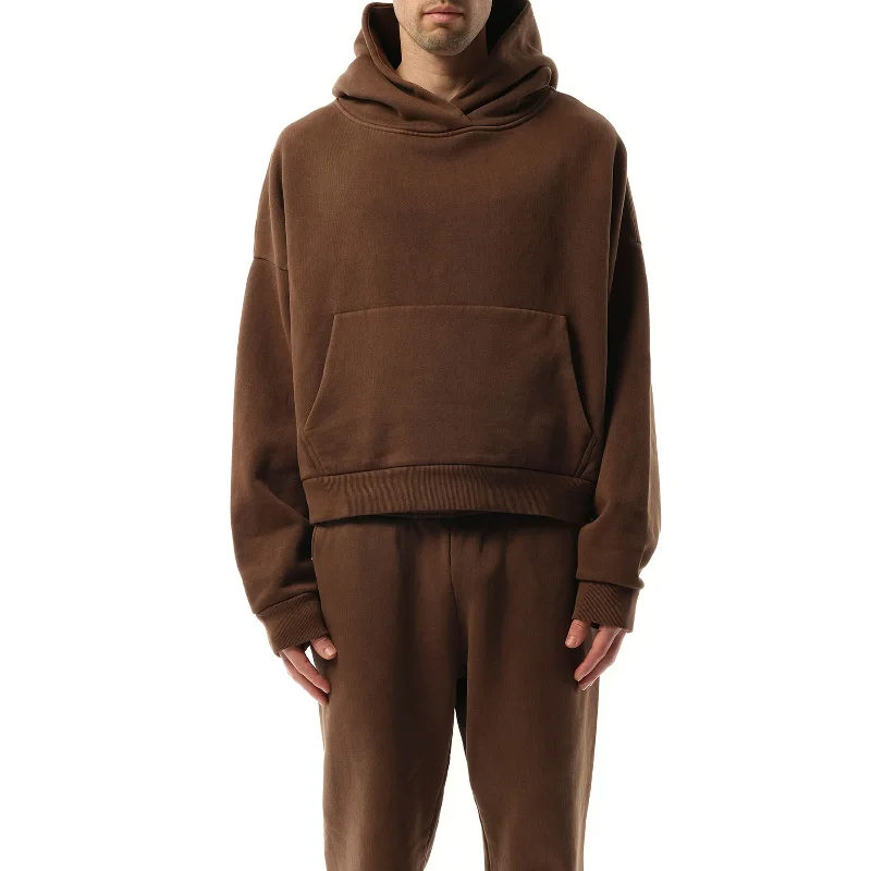 hoodie loose style -Heavy Hood in Brunette