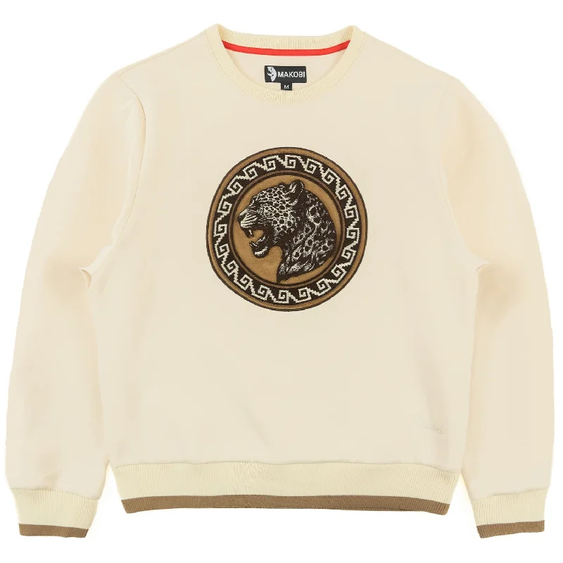 sweatshirts loud mustard -M4590 Pantera Crewneck Sweatshirt - Natural