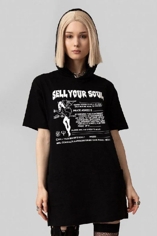 hoodie modern polyester -Sell Your Soul - Hooded T-Shirt - Unisex