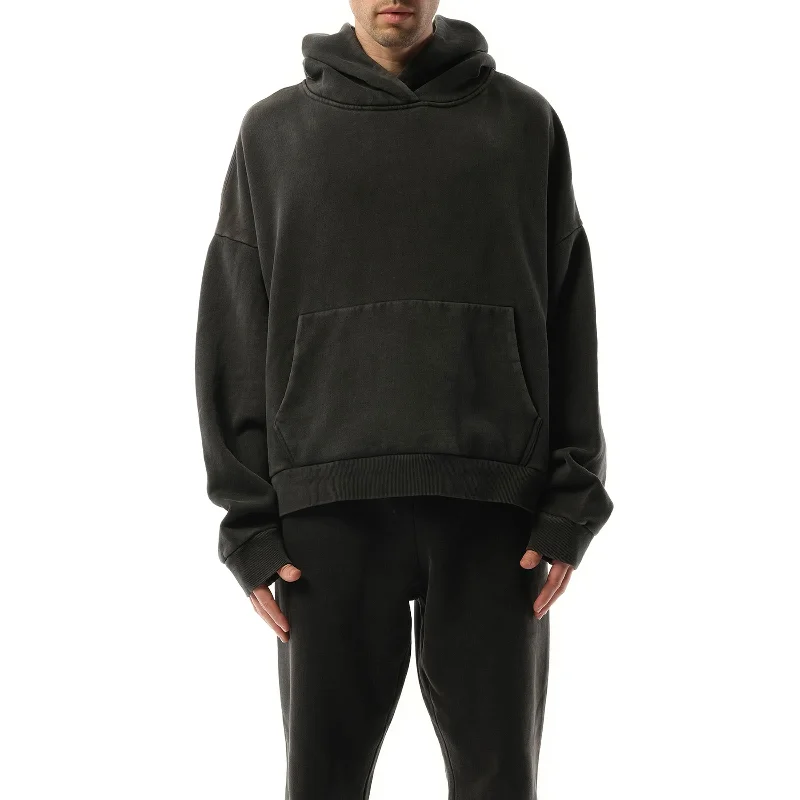 hoodie trendy fit -Heavy Hood in Washed Black