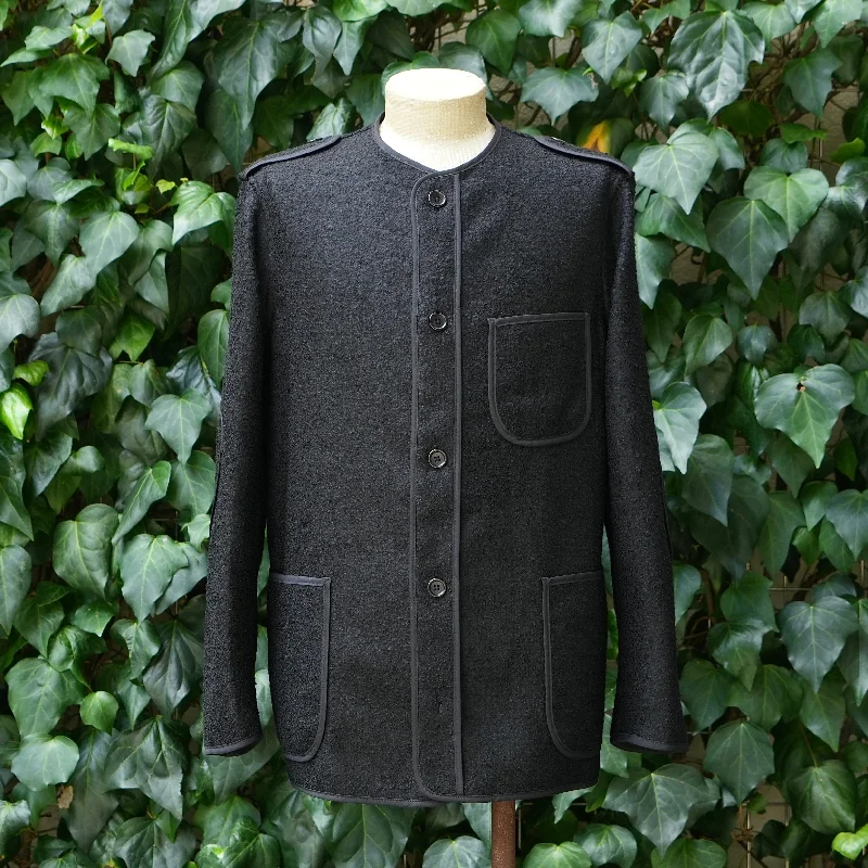 jacket cool wool -BASQUE BOILED WOOL