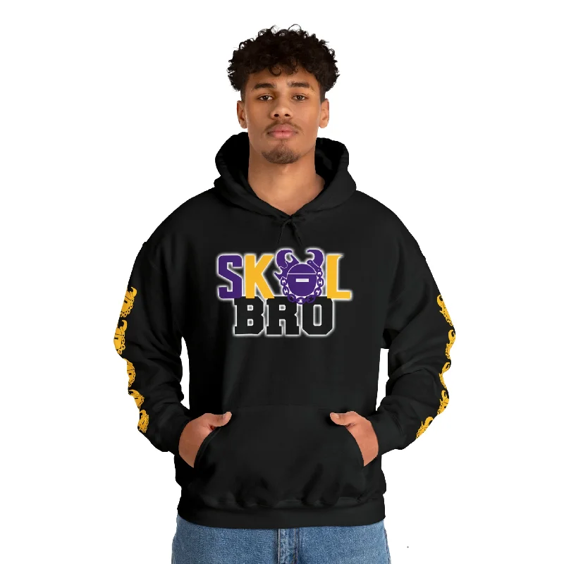 hoodie streetwear -Unisex Heavy Blend™ Hooded Sweatshirt - BRO! + Game Day Helmet (Sleeves)