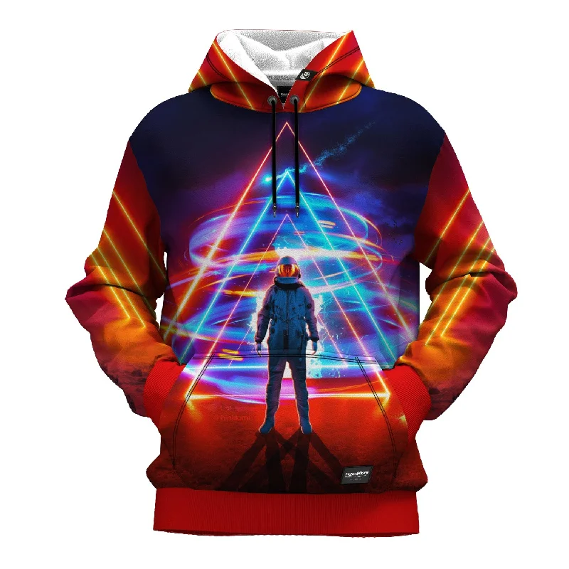 hoodie casual blue -Triangle Portal Hoodie