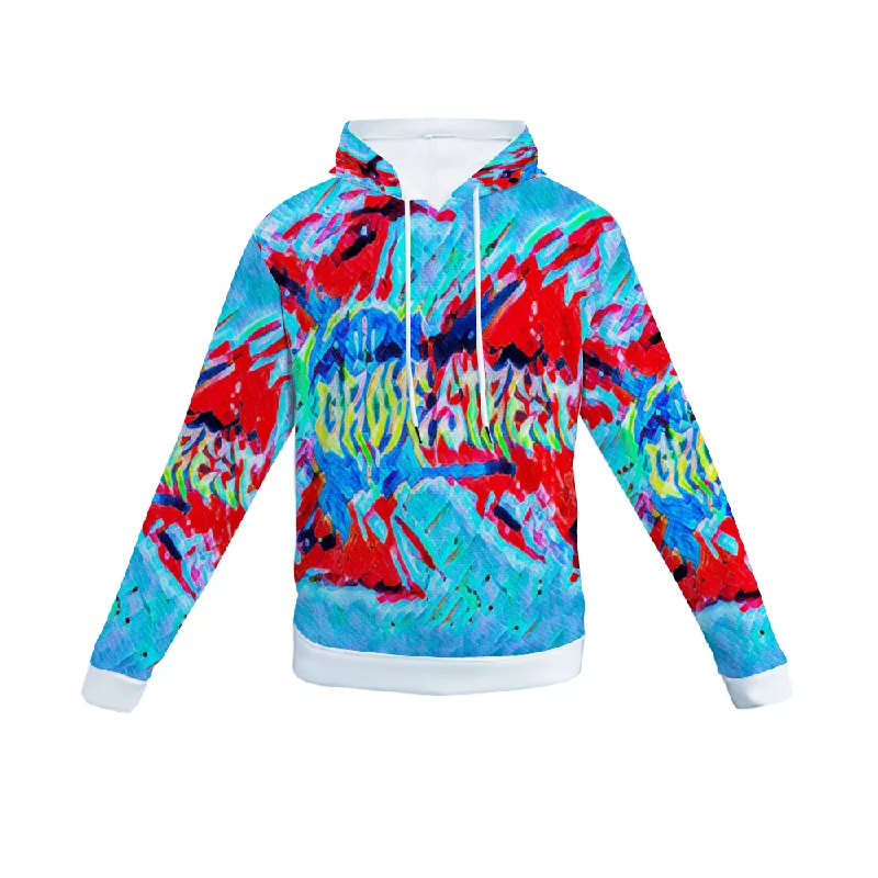 hoodie festive print -Customizable Unisex All Over Print Plush Hoodies with Pockets