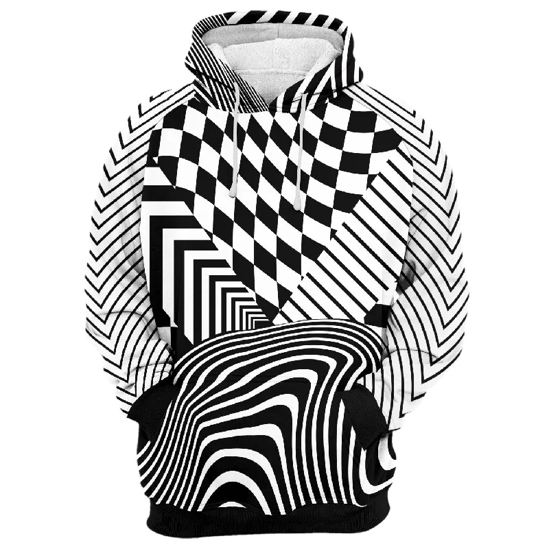 hoodie modern grey -Stripes Hoodie