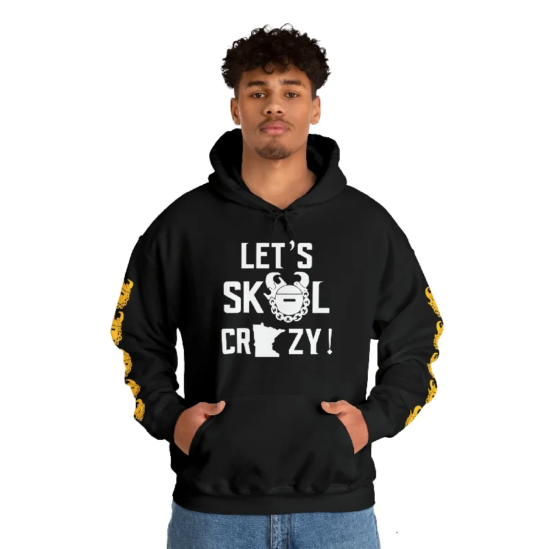 hoodie modern black -Unisex Heavy Blend™ Hooded Sweatshirt - Let's go Crazy! + Game Day Helmet (Sleeves)