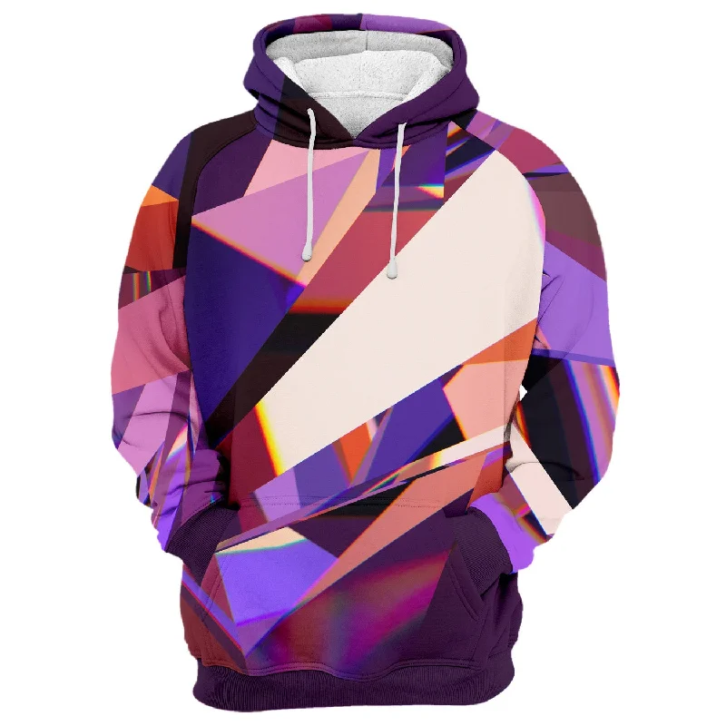 hoodie comfy navy -Abstract Purple Crystal Hoodie