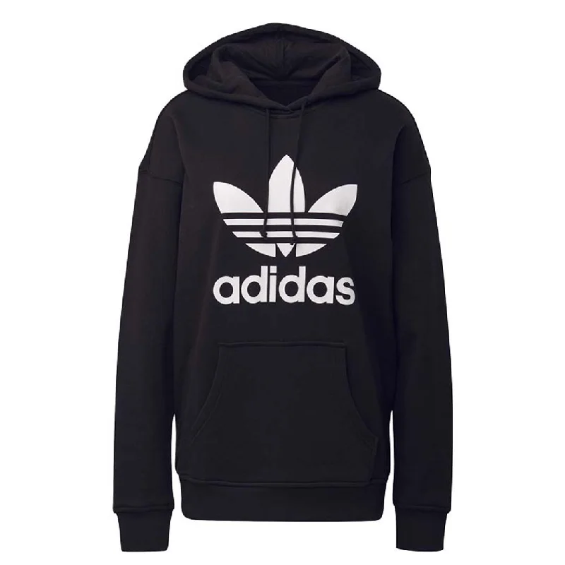 hoodie loose beige -adidas - Women's Adicolor Trefoil Hoodie (FM3307)