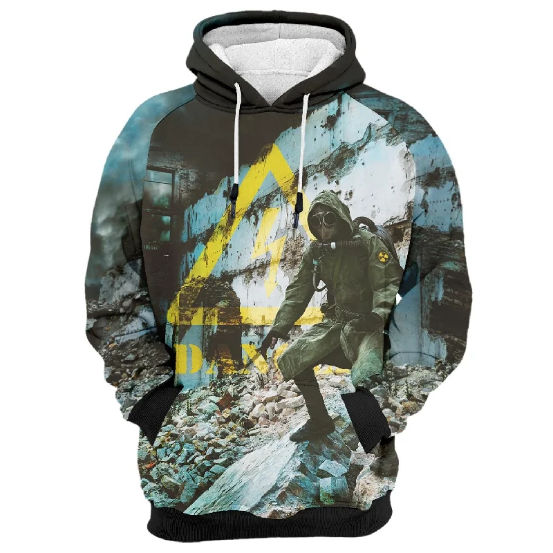 hoodie bold black -Apocalyptic Soldier Hoodie