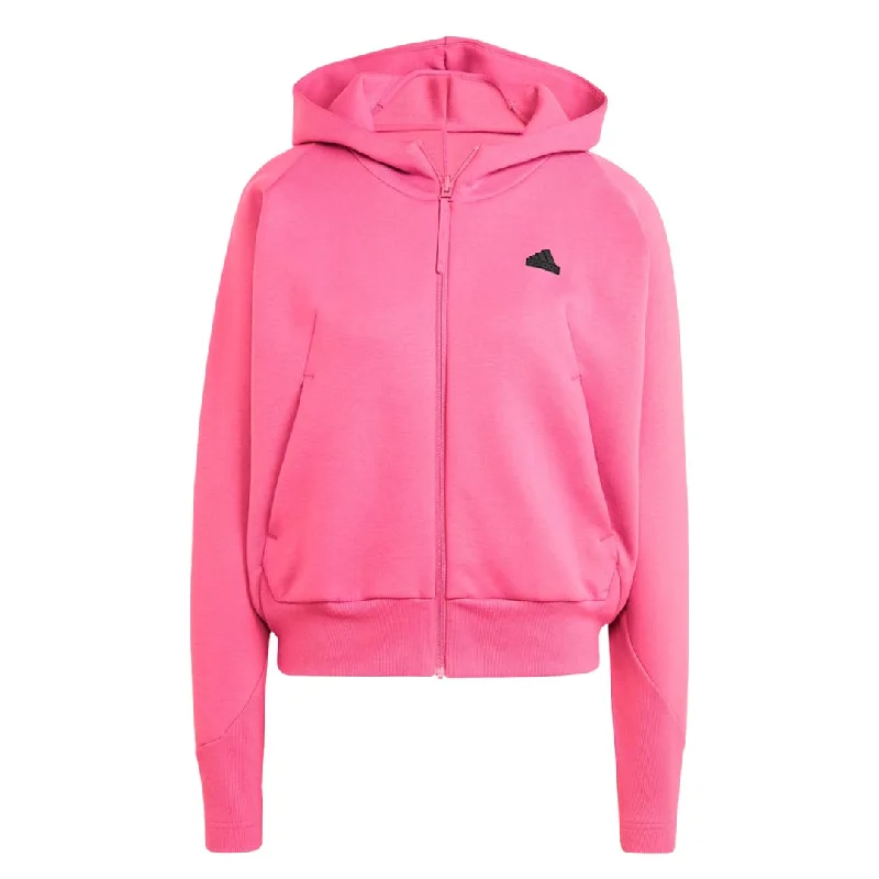 hoodie elegant black -adidas - Women's Z.N.E. Full-Zip Hoodie (IN5131)