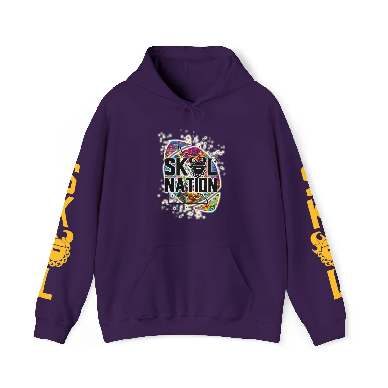 hoodie casual navy -Unisex Heavy Blend™ Hooded Sweatshirt - MN Nation (Color Blast) + Original (Sleeves)