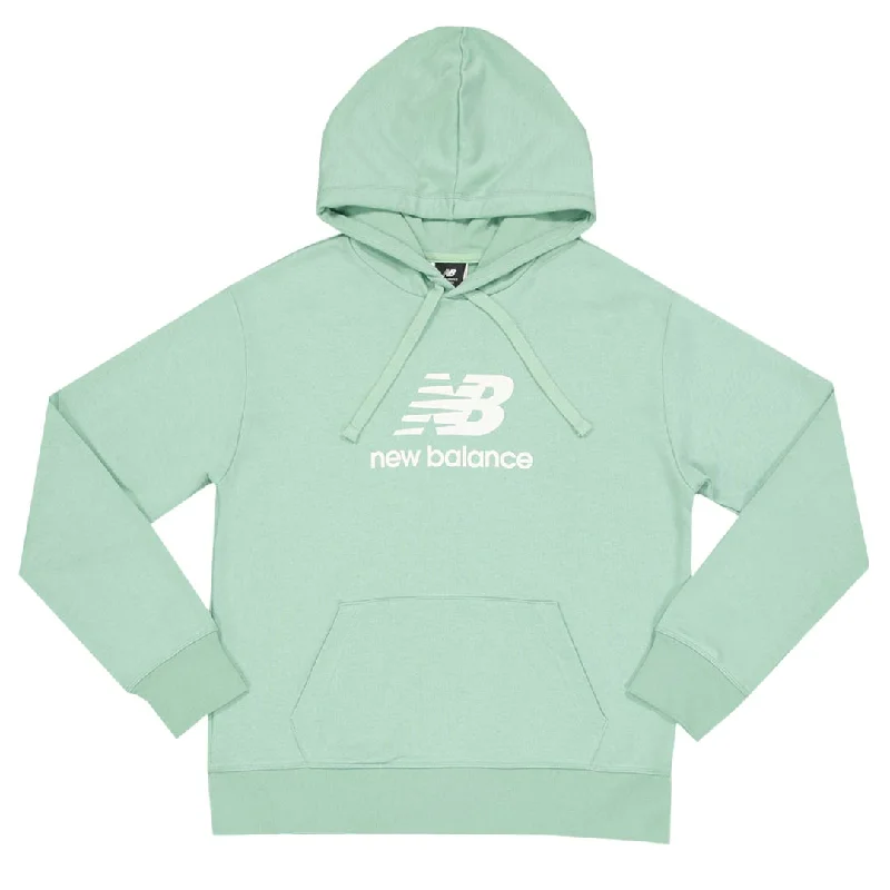 hoodie cozy cream -New Balance - Women's Essential Stacked Logo French Terry Hoodie (WT31533 SAE)