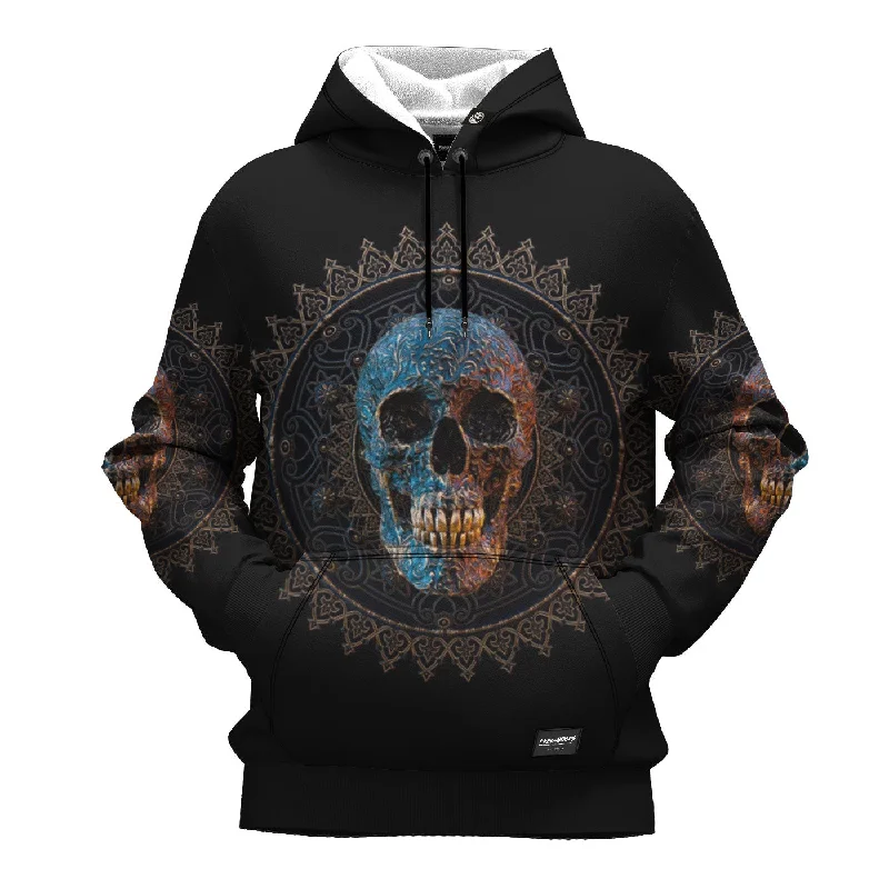 hoodie loose pattern -Skull Entrance Hoodie