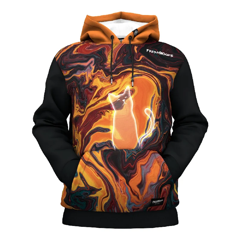 hoodie retro -Lava Cat Hoodie