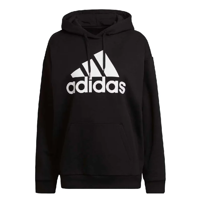 hoodie modern black -adidas - Women's Essentials Logo Boyfriend Fleece Hoodie (HD1756)