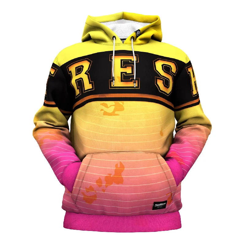 hoodie thick -Yellow To Pink Hoodie