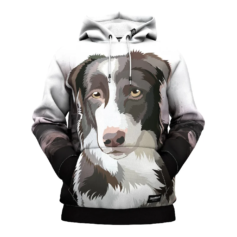 hoodie bold grey -Border Collie Hoodie