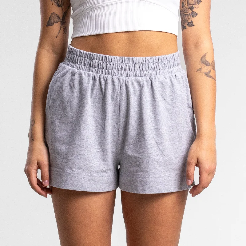 soft beige relaxed fit shorts casual -Capsize Box Short Women's GREY MARLE