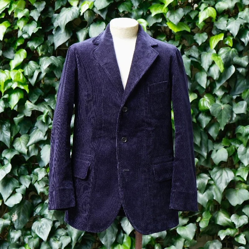 jacket easy white -HOBEREAU ENGLISH CORDUROY NAVY