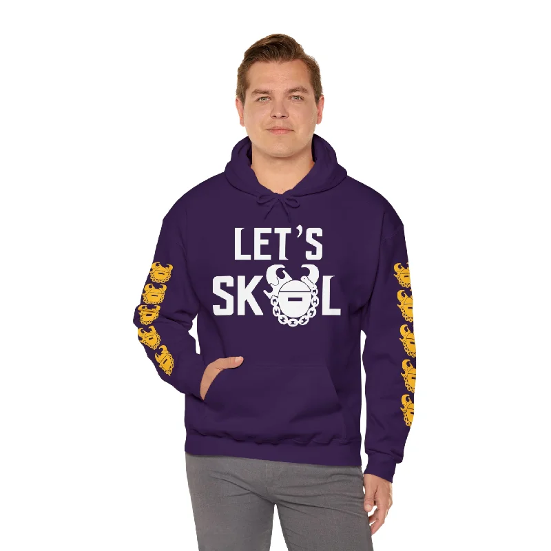 hoodie autumn tones -Unisex Heavy Blend™ Hooded Sweatshirt - Let's go! + Game Day Helmet (Sleeves)