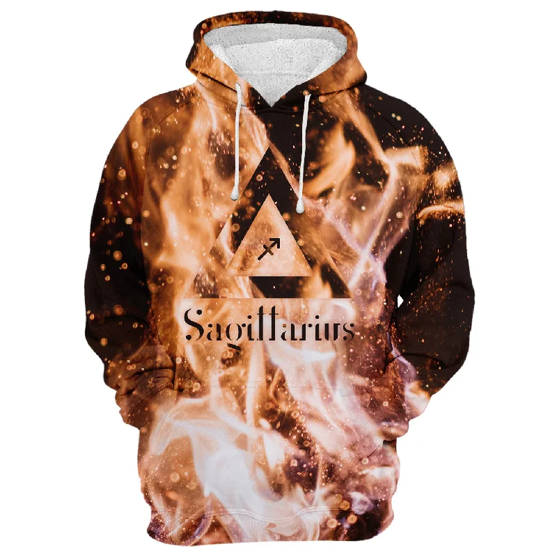 hoodie green -Sagittarius In The Flames Hoodie