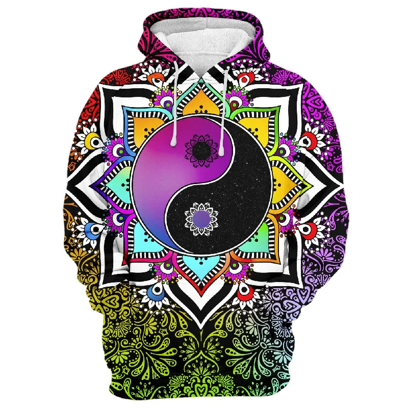 hoodie vibrant maroon -Purple Yin Yang Hoodie