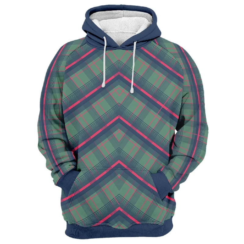 hoodie modern cotton -Mid Plaid Hoodie