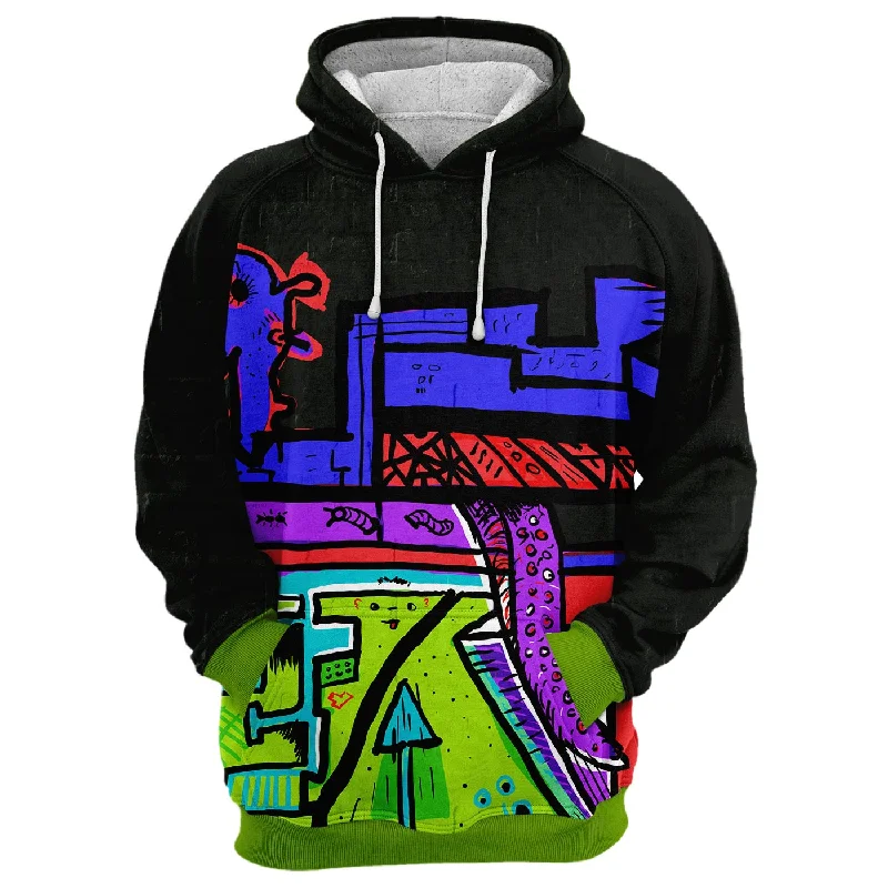 hoodie vibrant tones -Graff Hoodie