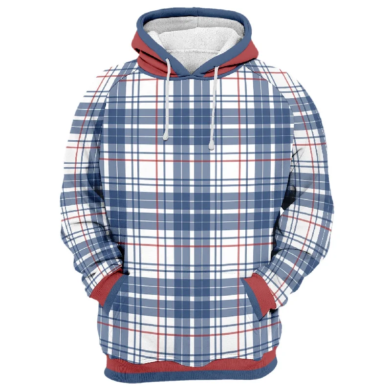 hoodie comfy cotton -In Plaid Hoodie