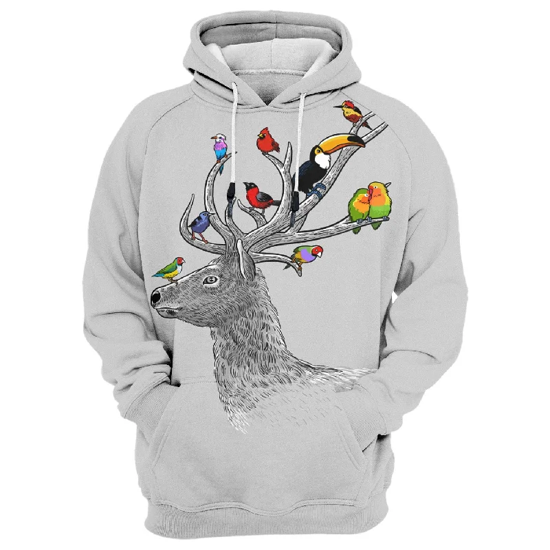 hoodie comfy forest -Tropical Birds Hoodie