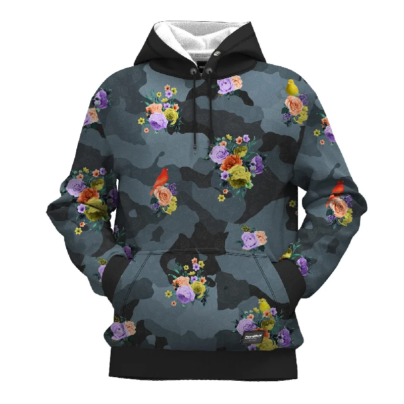 hoodie grey -Camo Flower Hoodie