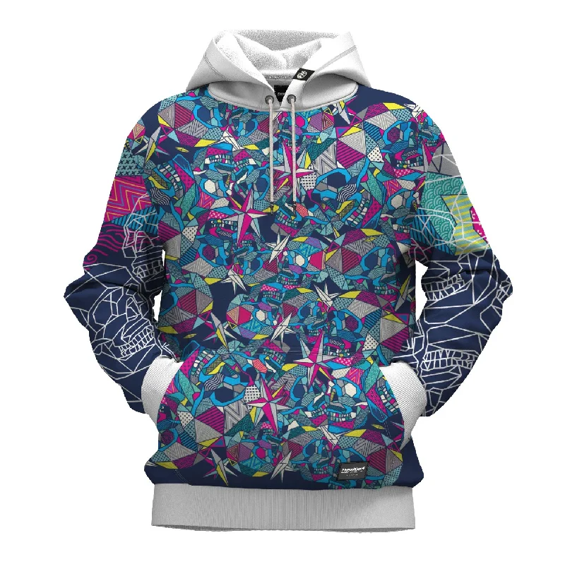 hoodie stylish casual -Geometric Skull Hoodie