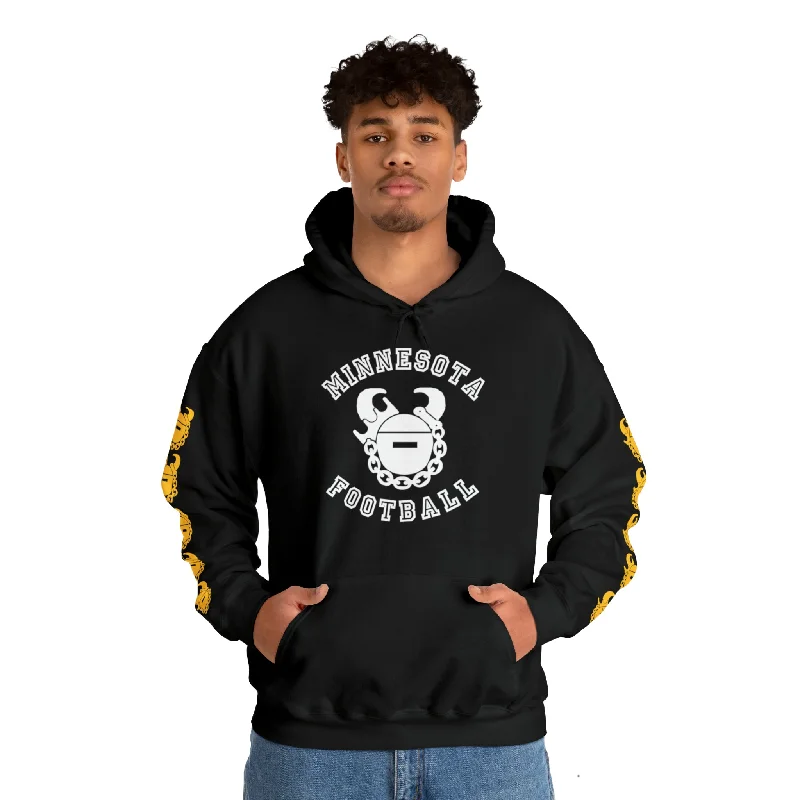 hoodie neutral polyester -Unisex Heavy Blend™ Hooded Sweatshirt - Minnesota Football + Game Day Helmet (Sleeves)