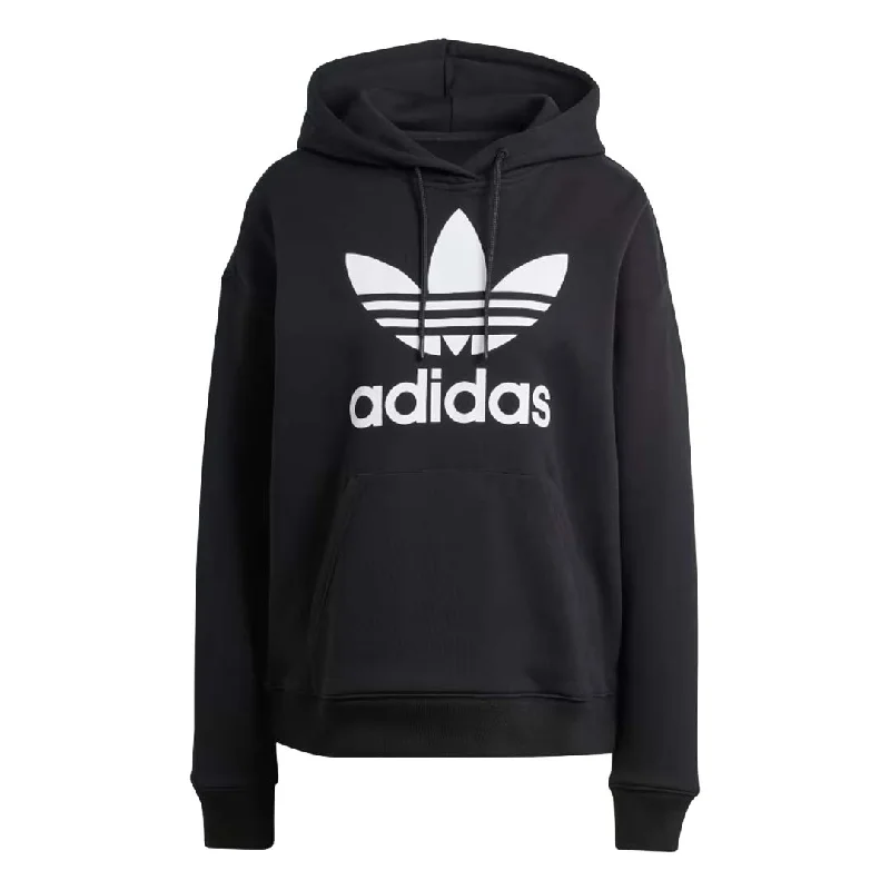 hoodie elegant white -adidas - Women's Adicolor Trefoil Hoodie (IK4058)