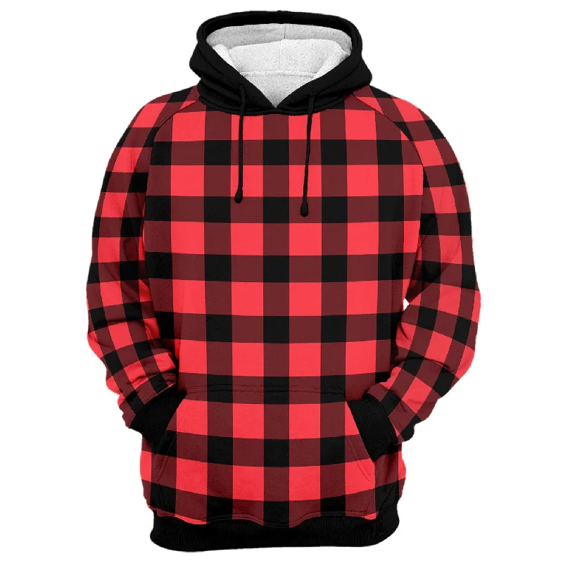 hoodie festive -Gingham Hoodie