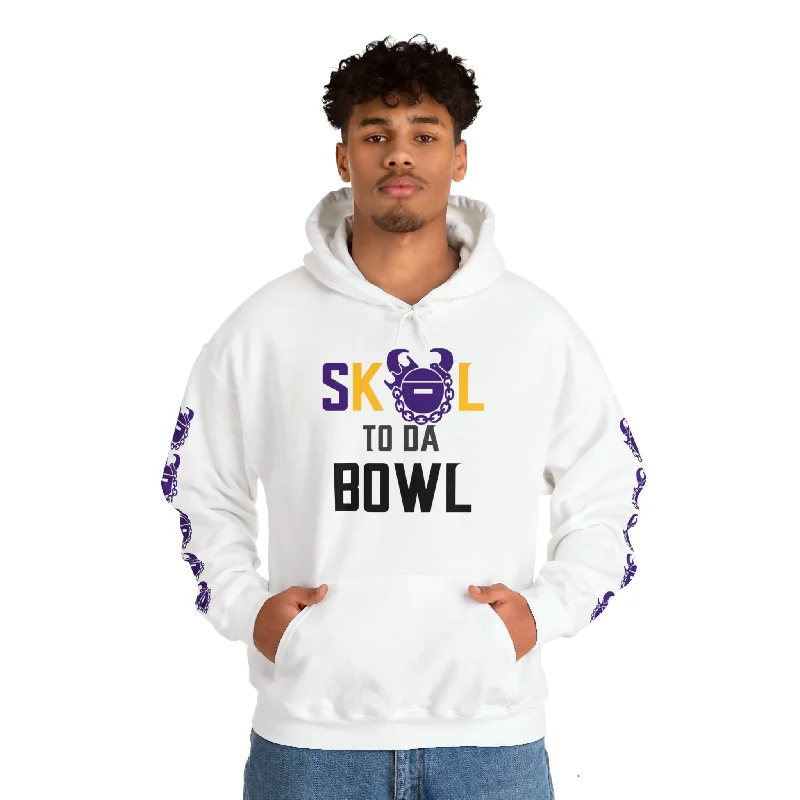 hoodie patterned -Unisex Heavy Blend™ Hooded Sweatshirt - to da BOWL + Game Day Helmet (Sleeves)