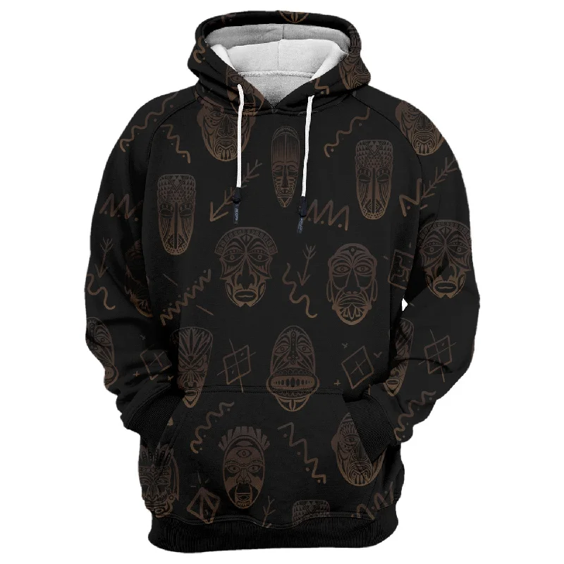 hoodie vibrant fabric -Tribe Face Hoodie