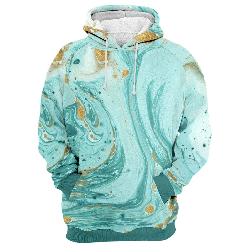 hoodie comfy fit -Decorative Marble Texture Hoodie