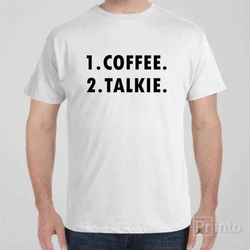 soft beige tie-dye t-shirts funky -1.Coffee 2.Talkee - T-shirt