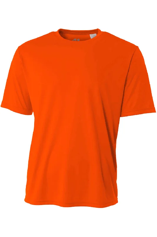 sage green graphic t-shirts vibrant -A4 Youth Performance Moisture Wicking Short Sleeve Crewneck T-Shirt - Safety Orange