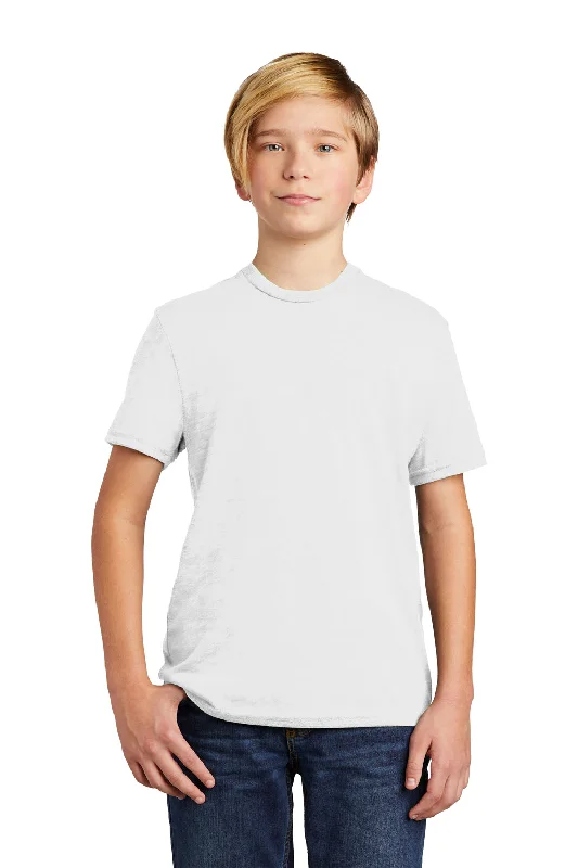 navy blue festival t-shirts trendy -Allmade Youth Short Sleeve Crewneck T-Shirt - Bright White