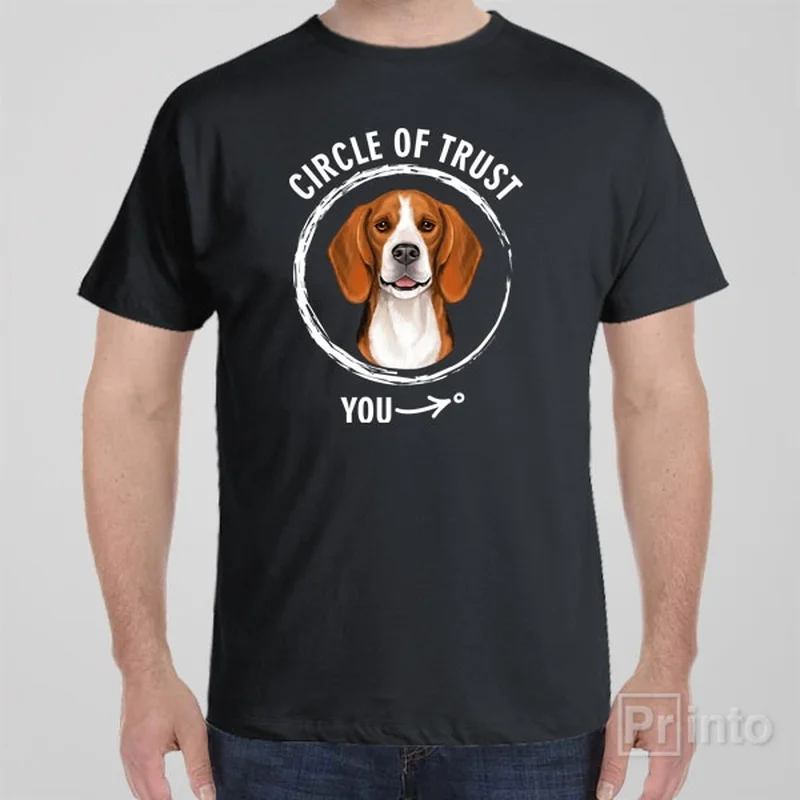 maroon tie-front t-shirts cute -Circle of trust (BEAGLE) - T-shirt