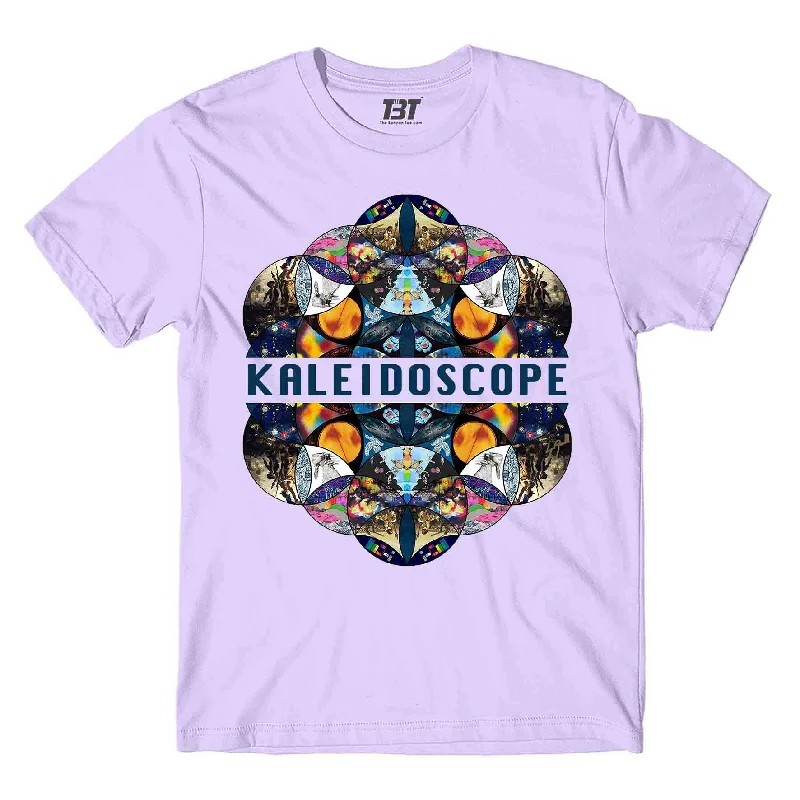 peach ribbed t-shirts textured -Coldplay T shirt - Kaleidoscope