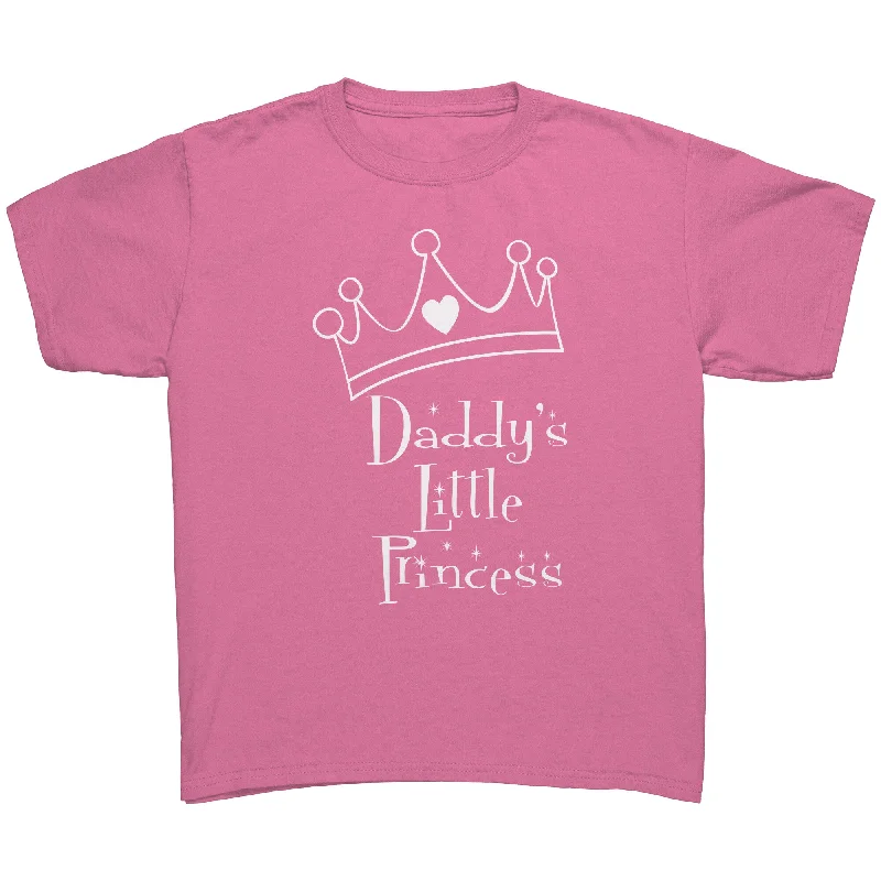 heather grey ribbed t-shirts textured -DADDY'S LITTLE PRINCESS Youth T-Shirt