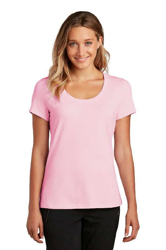 peach crew neck t-shirts basic -District Womens Flex Short Sleeve Scoop Neck T-Shirt - Lilac Pink