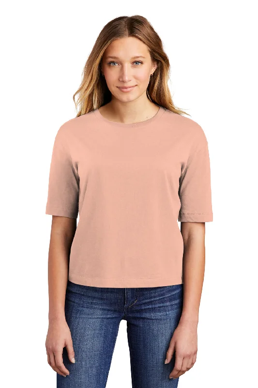 lilac lightweight t-shirts summer -District Womens Very Important Boxy Short Sleeve Crewneck T-Shirt - Dusty Peach