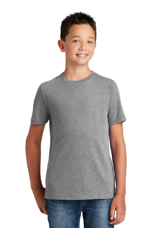 olive slim fit t-shirts sleek -District Youth Perfect Tri Short Sleeve Crewneck T-Shirt - Grey Frost