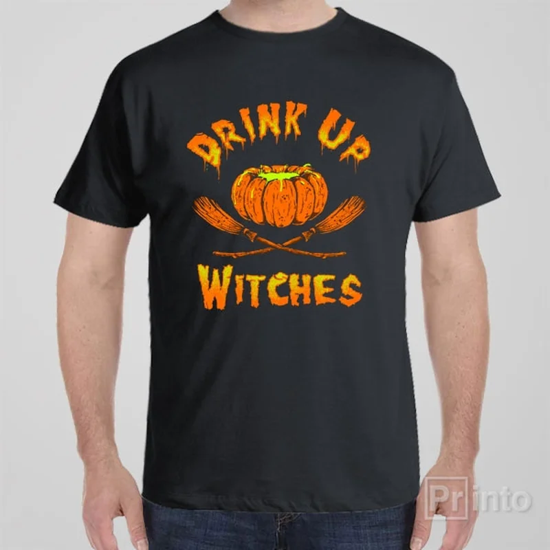 coral festival t-shirts stylish -Drink up witches - T-shirt